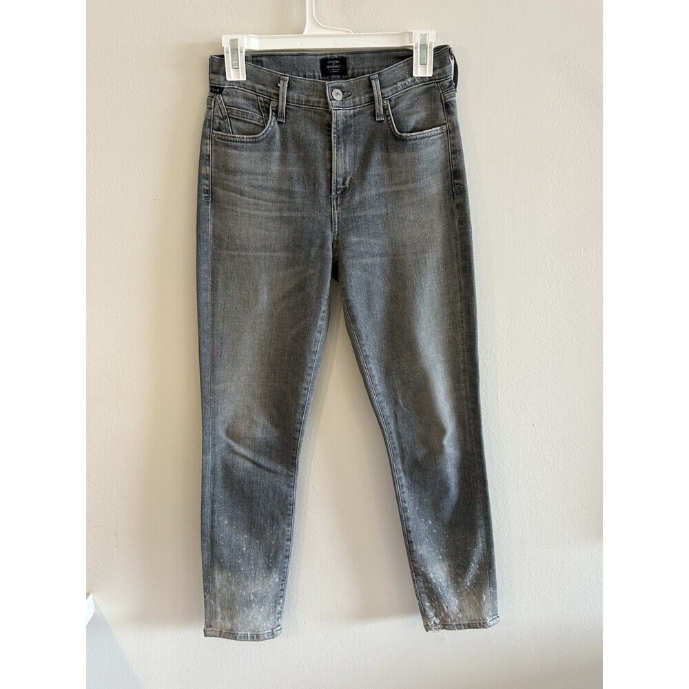 Citizens of Humanity Rocket Crop in Salt Stone High Rise Skinny Jeans 26